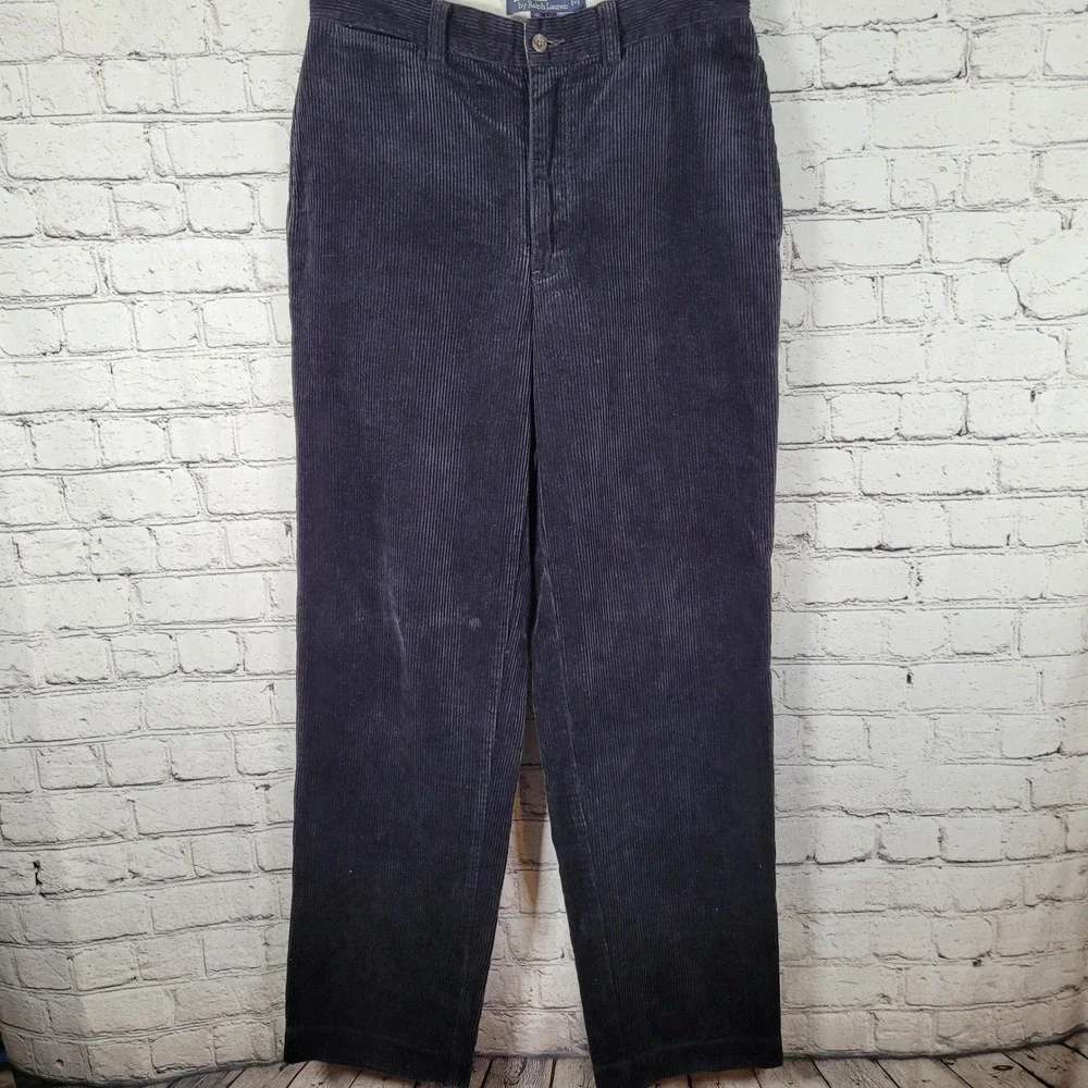 Polo Ralph Lauren Philip Pant Mens 30/32 Navy Blue Excellent Corduroy Trousers
